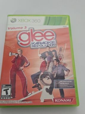 NO MIRCOPHONE  INCLUDED Glee Karaoke Revolution Volume 3 - Orange Game Case